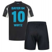 Bayer Leverkusen Florian Wirtz #10 Replika babykläder Tredjeställ Barn 2024-25 Kortärmad (+ korta byxor)